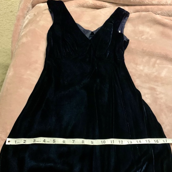 Hugo Buscati dress midnight blue velvet size 4 - Picture 5 of 10